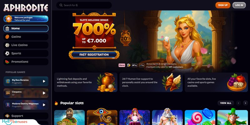 Aphrodite live casino à France